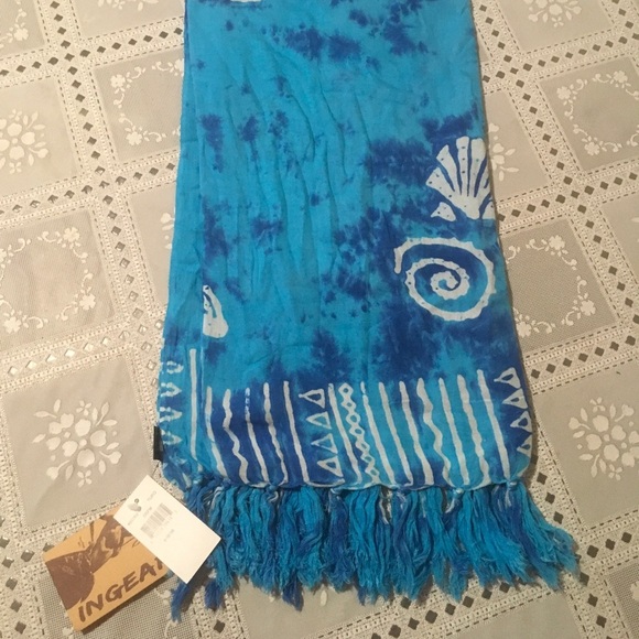 🆕 Adult Blue Sarong, OSFM, NWT - Picture 2 of 6